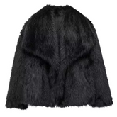 Zara Fur Jacket Black